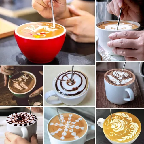 Miniatura 7 de Jarra de espuma de leche de 32 onzas, taza de café con leche de café expreso, taza para vaporizar, taza espumadora de leche, accesorios para máquina