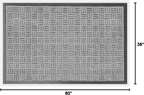 Miniatura 2 de A1HC - Tapete antideslizante para puerta delantera, patio, garaje y oficina, tapete de bienvenida lavable para uso en interiores y exteriores, 36 x