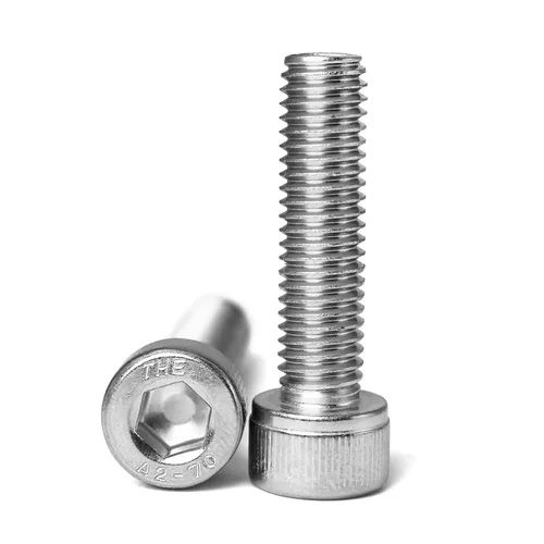 Tornillos de cabeza hueca M6-0.039 x 0.394 in, acero inoxidable 304 (A2-70), accionamiento de enchufe Allen, acabado brillante, roscas de máquina
