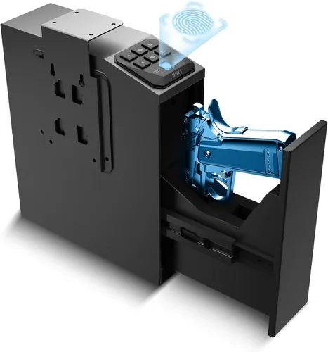 DAYI Caja fuerte biométrica para pistola, caja fuerte para pistola de huellas dactilares con 3 maneras de acceso rápido y función silenciosa de