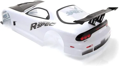 Miniatura 3 de Carrocería de auto de competición de drift pintada a escala 1/10, de 7.5 pulgadas de ancho (190 mm), con accesorios de espejos retrovisores