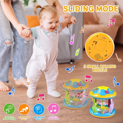 Miniatura 3 de Juguetes para Bebés de 6 a 12 Meses, Proyector Giratorio Musical 4 en 1, Juguetes Infantiles Iluminados para la Hora Boca Abajo de 6-9 12-18 Meses