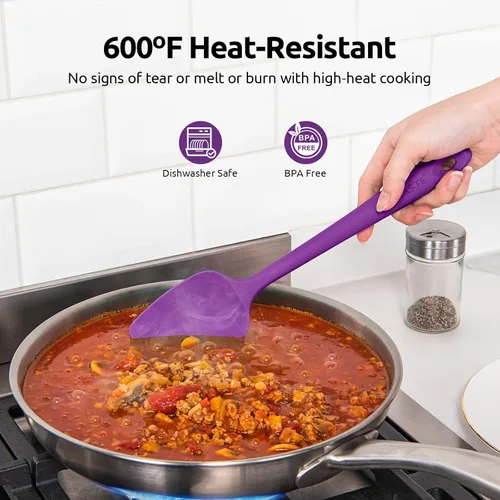 Miniatura 3 de U-Taste Espátula de silicona resistente al calor – 600ºF a prueba de calor de grado alimenticio raspador de tazón de cocina de grado alimenticio