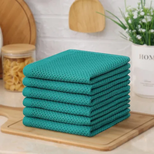 Miniatura 597 de Kitinjoy - Paños de cocina de 100 % algodón, tela de tejido gofrado, paño de limpieza ultrasuave, absorbente y de secado rápido. Beige
