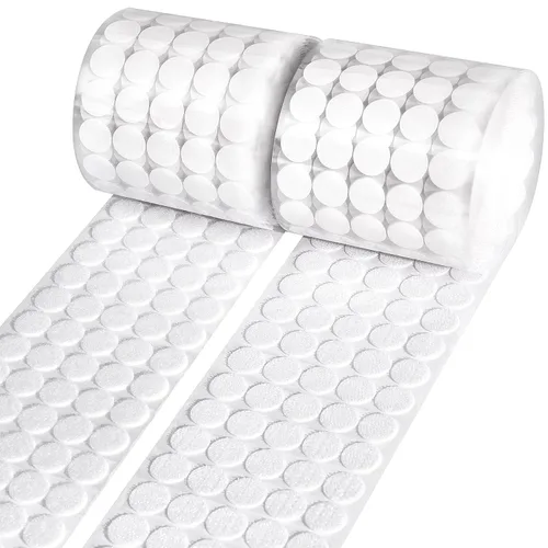 Miniatura 9 de WXBOOM 2000 unidades (1000 pares) puntos autoadhesivos de 0.59 pulgadas, puntos blancos de gancho y bucle, impermeables, parte trasera adhesiva