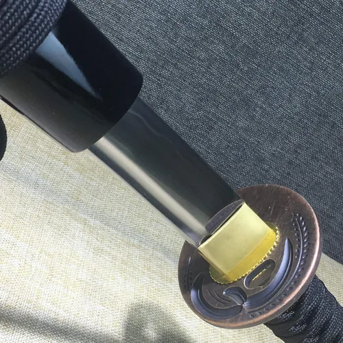 Miniatura 5 de Katana corta hecha a mano japonesa Wakizashi Samurai Espada T10 Acero Arcilla Templada Hoja