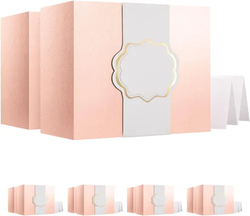 ROSEGLD Cajas de regalo con bandas de envoltura de 9.5 x 7 x 3.5 pulgadas, cajas de regalo con tapas, cajas de regalo para dama de honor con bandas