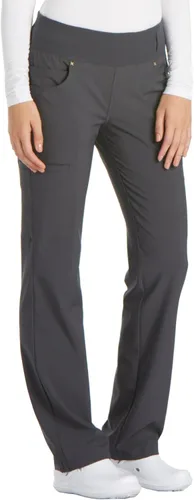 Cherokee Pantalones Médicos para Mujeres de Tiro Medio Pierna Recta Pantalones de Uniforme Médico para Mujeres sin Cierre con 6 Bolsillos y