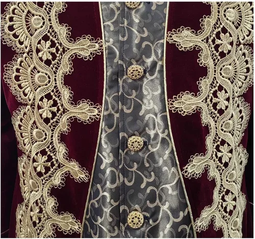 Miniatura 6 de VOREING Chaqueta de pirata steampunk para hombre, estilo gótico, príncipe victoriano