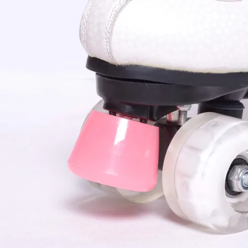 Miniatura 5 de Tapones de goma PU para patinaje con ruedas, 1 par con tornillos Rosado jalea