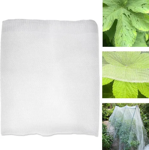 Red de jardín de 4 x 12 pies, malla fina para protección de plantas, mosquitos, pájaros, barrera de malla para verduras, frutas, flores, camas