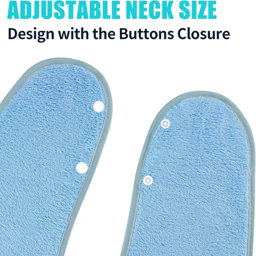 Miniatura 4 de Baberos para adultos para hombres y mujeres, paquete de 4 unidades, baberos de rizo reutilizables para personas mayores, toalla impermeable