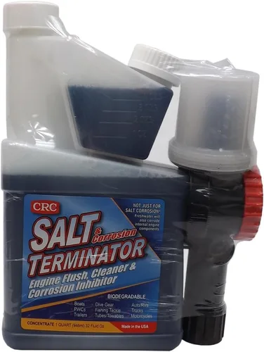 CRC Salt Terminator Enjuague de Motor, Limpiador e Inhibidor de Corrosión con Mezclador SX32M – 32 FL. OZ, Limpiador de Enjuague de Motor para