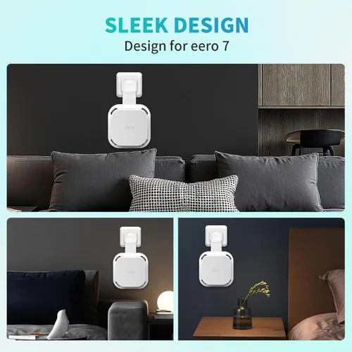 Miniatura 4 de Soporte de montaje en pared para eero 7 router Mesh Wi-Fi System – Sin cables desordenados, soporte de pared para extensor eero 7, soporte