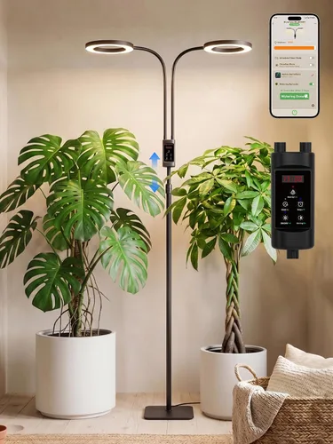 Miniatura 13 de GLOWRIUM Luces LED inteligentes de cultivo para plantas de interior, luz de escritorio para plantas con control de aplicación Bluetooth, lámpara