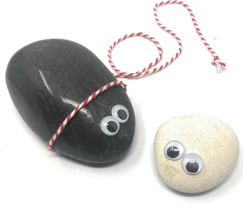 Rock Pet Googly Wiggle Eyes con kit de adopción de lujo y Dolly