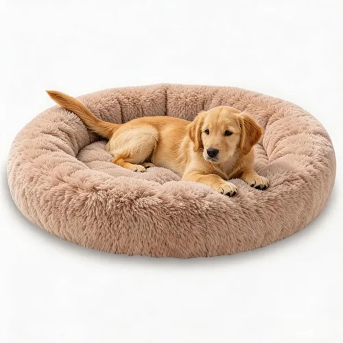 Miniatura 22 de Calming Donut Dog and Cat Bed for Indoor Cats, Anti-Anxiety Round Fluffy Soft Washable Small Pet Bed for Puppy and Kitten, Warming Comfortable
