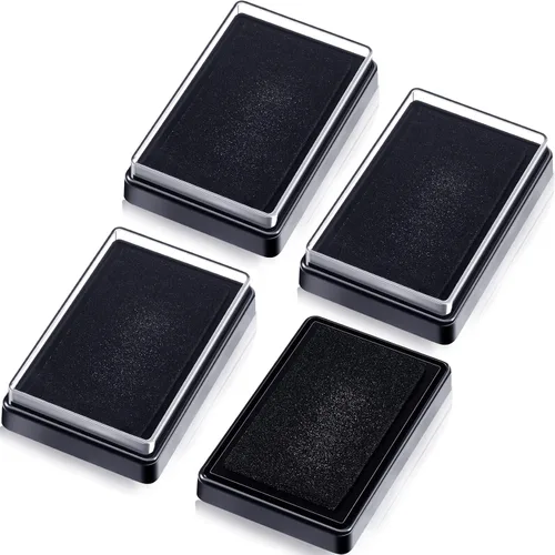 Gueevin 4 almohadillas de tinta para huevos de 3.75 x 2.36 pulgadas, listas para usar, aptas para huevos, de grado alimenticio, para marcado de