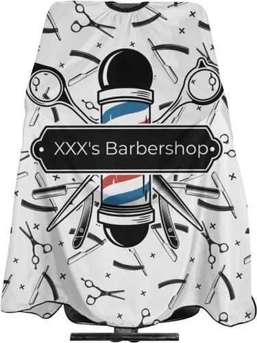 Miniatura 7 de Capa de barbero impermeable personalizada, Capa de peluquero personalizada, Añade tu texto, Capa de salón personalizada para hombres, Capa de corte