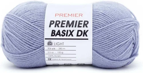Miniatura 38 de Premier Yarns Basix Hilo DK, hecho de acrílico, hilo ideal para ganchillo y tejido, lavable a máquina, rosa camafeo, 3.5 onzas, 306 yardas Rosa Cameo