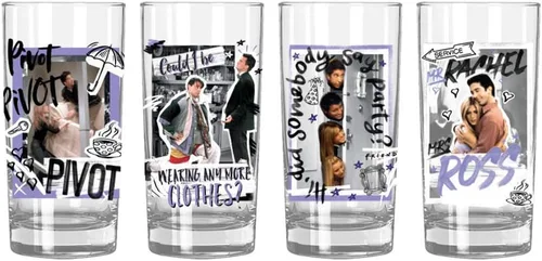 Miniatura 9 de Silver Buffalo Friends Central Perk NYC - Juego de vasos de 4 piezas, 10 onzas
