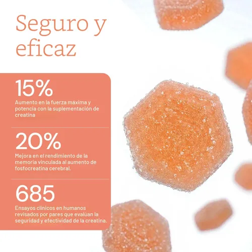 Miniatura 8 de Create Gomitas de Monohidrato de Creatina para Hombres y Mujeres, Mejora el Enfoque, la Fuerza y la Resistencia, Fórmula Anti-Derretimiento, Vegano