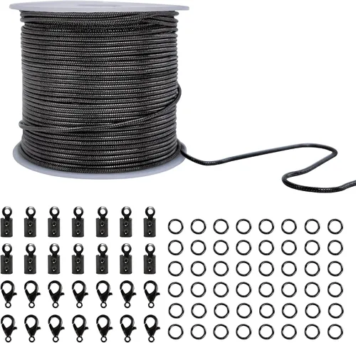 Miniatura 8 de CREATZONE Cadena de serpiente de bronce antiguo de 33 pies de 0.047 in, estilo retro, cadena redonda de latón de serpiente con cierres de langosta