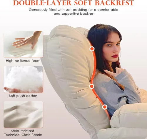 Miniatura 4 de High Back Desk Chair,High Back Heavy-Duty Computer Home Office Desk Chair,Big and Tall Executive Gaming Chair with Footrest Lumbar Support,White