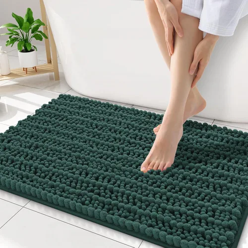 Miniatura 332 de Smiry Alfombras de Baño 24x16 pulgadas, Alfombras de Baño de Chenilla Extra Suaves y Absorbentes, Respaldo de Goma Antideslizante, Lavable a Máquina