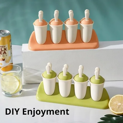 Miniatura 7 de Juego de 8 moldes para paletas para niños, moldes de silicona para hacer helados, moldes para helados, accesorios de cocina, fácil liberación, leche