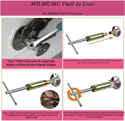 Miniatura 5 de Extractor de Manga de Compresión Herramienta de Remoción Tuerca y Virola de Tubería 03943 - Removedor de Manga Solo para Accesorios de Compresión