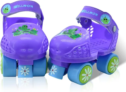 Miniatura 8 de Kids Roller Skate for Girls Boys Ages 2-5 Years Old, Adjustable Toddler Rollerskates, Children Beginner Roller Skate Azul