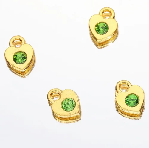 Miniatura 7 de BetterJonny 120 piezas de dijes de piedra natal de cristal, 12 colores de dijes redondos de cristal con anillos hechos a mano, dijes de joyería
