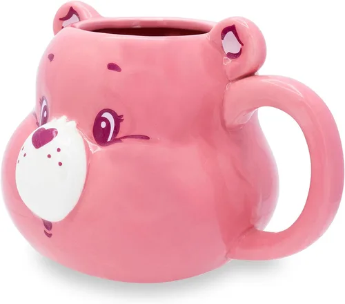 Miniatura 2 de Silver Buffalo Care Bears - Taza de cerámica esculpida en 3D con diseño de oso animador, taza de café grande para cacao, té, capacidad para 20 onzas