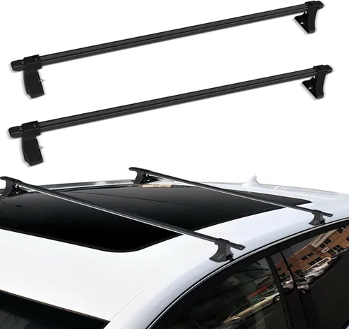 Miniatura 14 de SCITOO compatible con Rover LR3 Sport Utility 2005-2009, 2010-2016 Rover LR4 Sport Utility Juego de Barras Transversales de Techo de Aleación