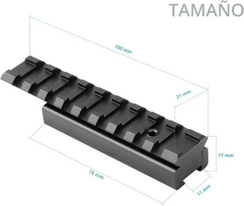 Miniatura 6 de Bontok 11mm Dovetail to 21mm Upgraded Build-in Locking Screws Picatinny Rail Low Profile Scope Mount Converter Base 3/8" to 7/8" Converter