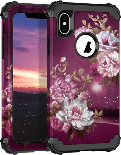 Miniatura 168 de Hocase Funda para iPhone SE 2022/2020, resistente a prueba de golpes, de plástico duro+goma de silicona, funda protectora híbrida para iPhone SE