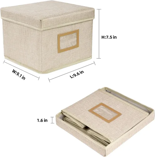 Miniatura 7 de Lukeline Organizador de tarjetas de felicitación y caja de almacenamiento con 15 divisores ajustables, almacena más de 140 tarjetas, adecuado