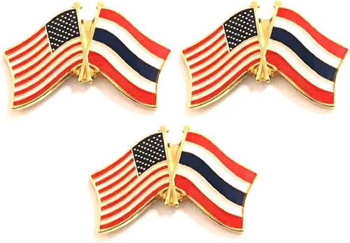 Miniatura 130 de 3 Pines de solapa con banderas de Estados Unidos y países internacionales, paquete de 3 pines dobles con diseño de banderas de Estados Unidos
