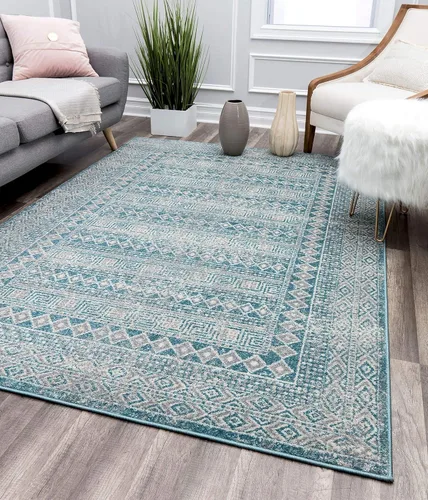 Miniatura 13 de Rugs America Hailey HY10A Heath - Alfombra vintage de transición de 8 x 10 pies