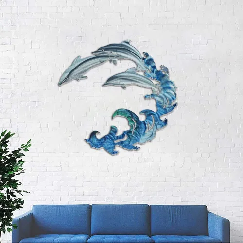 JILIP Letreros de metal para pared, diseño de silueta de pared 3D, letreros decorativos de pared de playa, esculturas de pared para interiores y