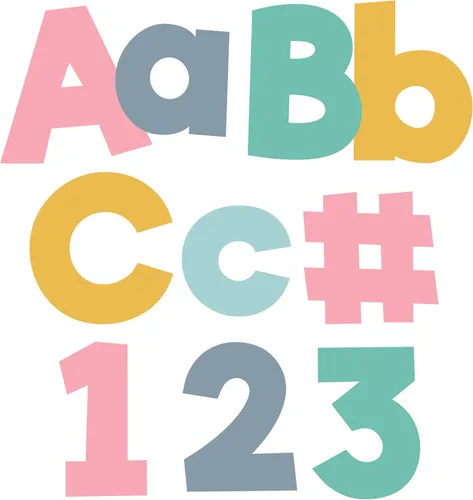 Miniatura 13 de Carson Dellosa 152 Piezas Letras Coloridas de Pizarra para Tablón de Anuncios de 4 Pulgadas para Aula, Letras del Alfabeto en Mayúsculas, Números