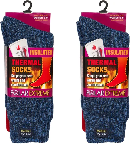 Miniatura 28 de Polar Extreme Calcetines térmicos de senderismo – acolchados, aislados, cálidos para botas, mujeres y hombres, talla única para la mayoría de 4-10