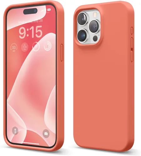Miniatura 31 de elago Funda compatible con iPhone 15 Pro Max, de silicona líquida, funda protectora de cuerpo completo, a prueba de golpes, funda delgada