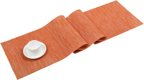 Miniatura 9 de SHACOS - Caminos de mesa de vinilo tejido, lavables, para uso en interiores o exteriores, fáciles de limpiar