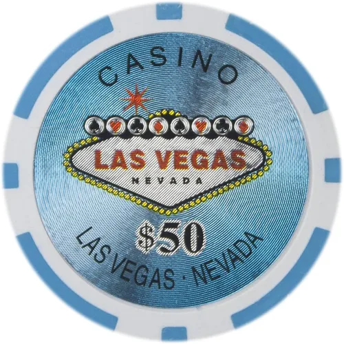 Miniatura 5 de Brybelly Las Vegas Casino Poker Chip Heavy 0.49 oz Clay Composite – Paquete de 50