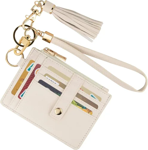 KNGITRYI Billeteras pequeñas de pulsera para mujer RFID para tarjetas de crédito, cartera con llavero, cartera para tarjetas de crédito para
