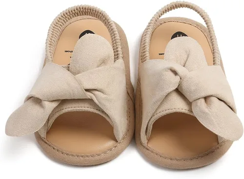 Miniatura 4 de COSANKIM Sandalias de verano para bebés y niñas con suela suave de flores, zapatos de vestir para cuna, recién nacidos, para recién nacidos