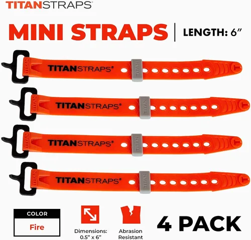 Miniatura 2 de Titan Utility Straps – Juego de mini correas para organizar cables de ordenador, manualidades y cañas de pescar