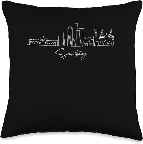 city skyline Santiago Chile Almohada de tiro